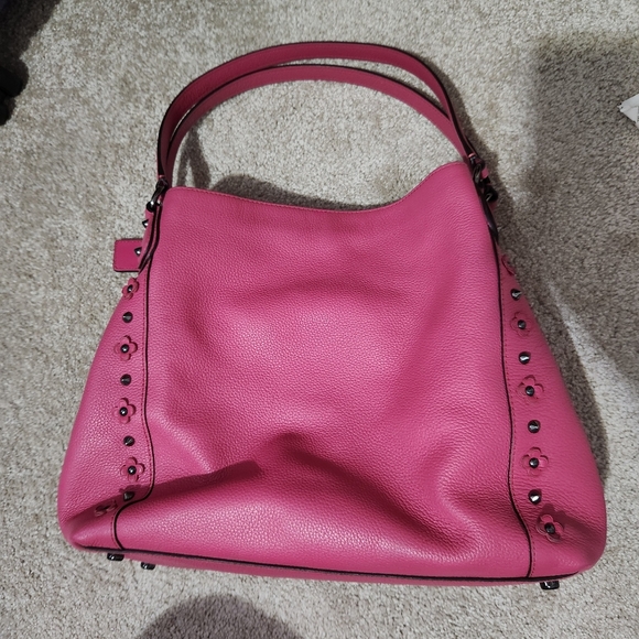 Coach Edie 31 Pink with Floral Rivets - Picture 5 of 10